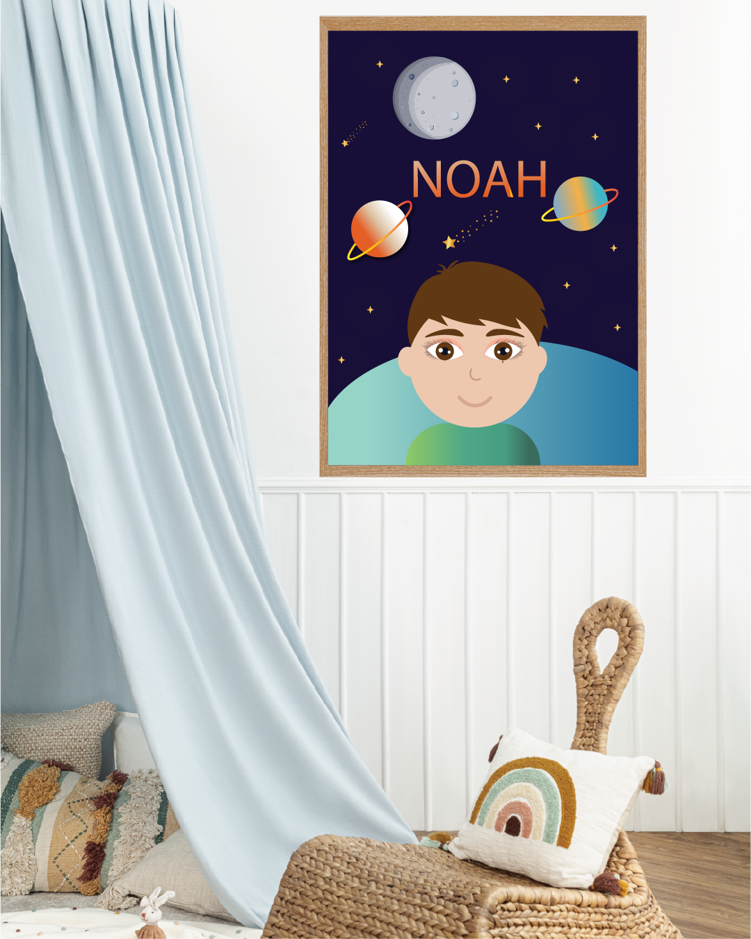 boy in space